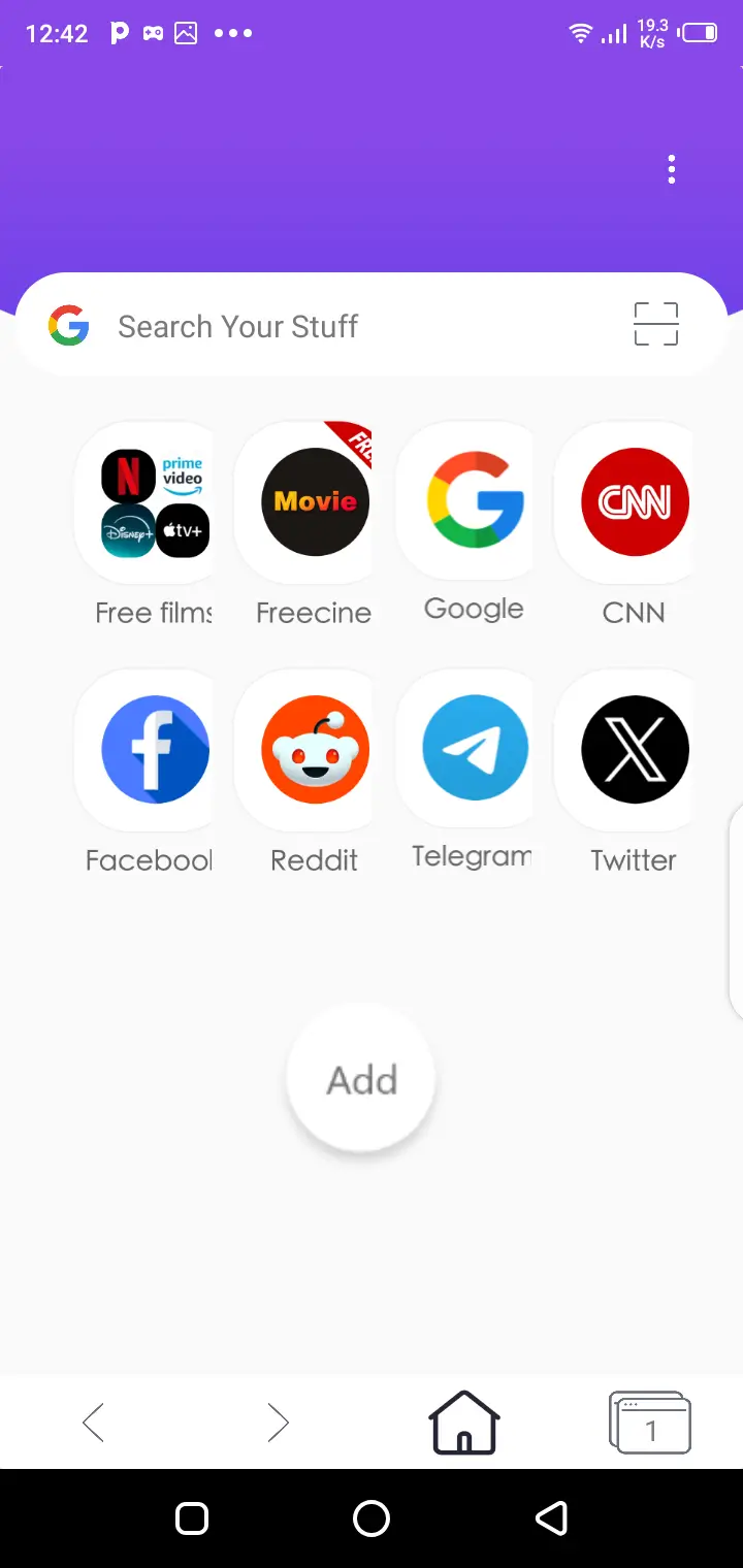 Screenshot of Sekams Browser App
